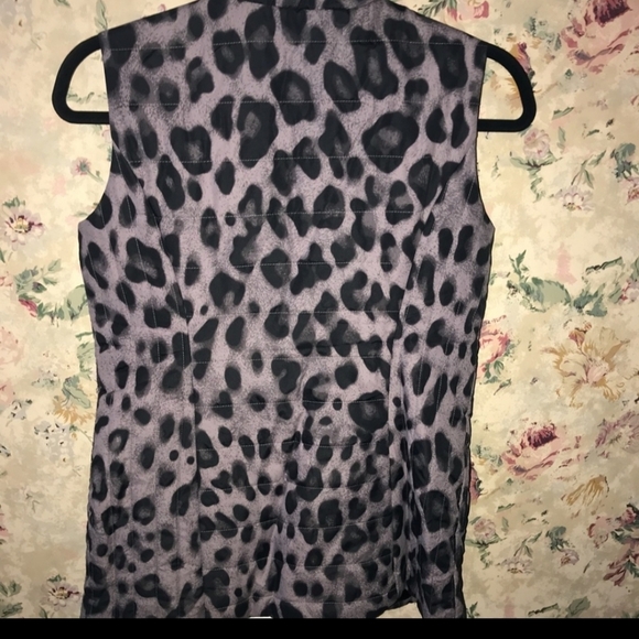 Dennis Basso Animal Print Vest XXS - Picture 2 of 7